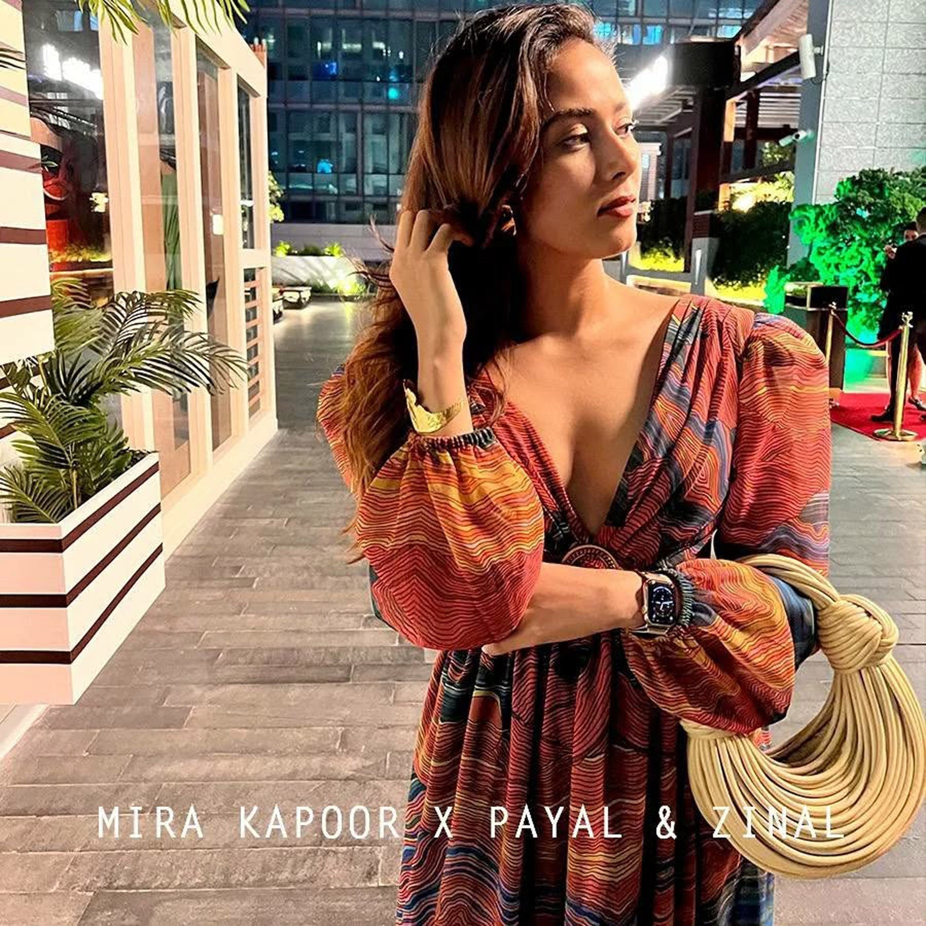 Meera Kapoor In Mountain print slit dress