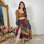 Natasha Luthra In Fruit print ruffle skirt and top