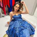 Meghna Sahijwani In jungle print tube dress