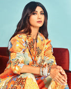 Shilpa Shetty In Ocean print bustier blazer and pants