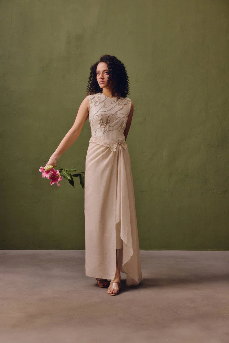 Parisian Kota Wrap Silk Dress