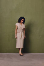 Moonfield Silk & Zari Draped Dress