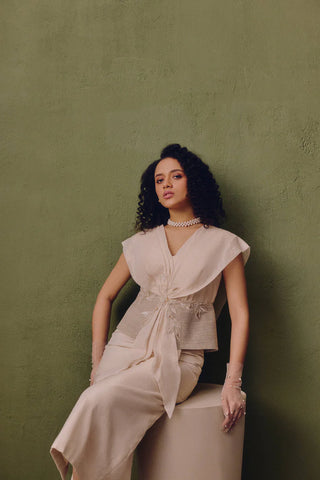 Silk Dress With Handcrafted Waist Deatil