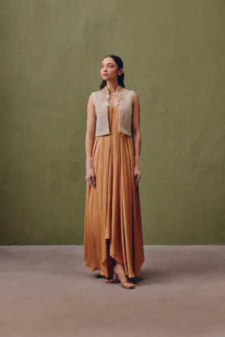 Silk Dress With Handcrafted Jacket