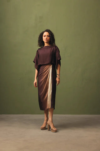 Silk Ombre Tie Up Dress