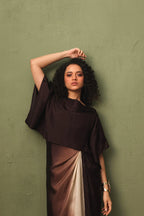 Cinnamon Silk Tie up Dress