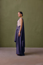 Frost Bloom Draped Waistcoat Set