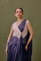 Frost Bloom Draped Waistcoat Set