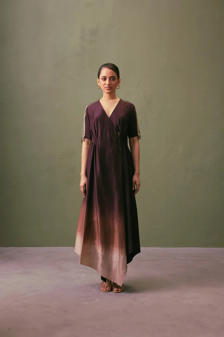 Lunar Ombre Silk Dress