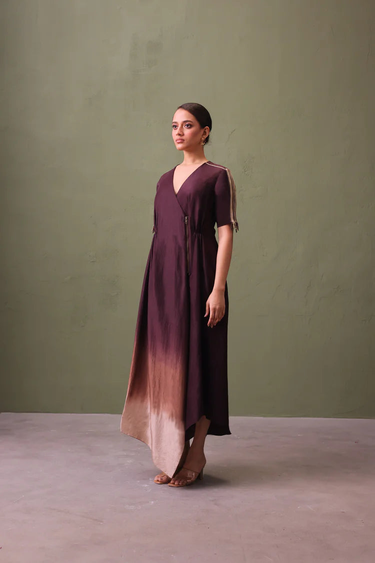 Lunar Ombre Silk Dress – Meherbaa India Lunar Ombre Silk Dress – Meherbaa India