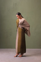 Verdant Mist Silk Dress