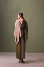 Verdant Mist Silk Dress