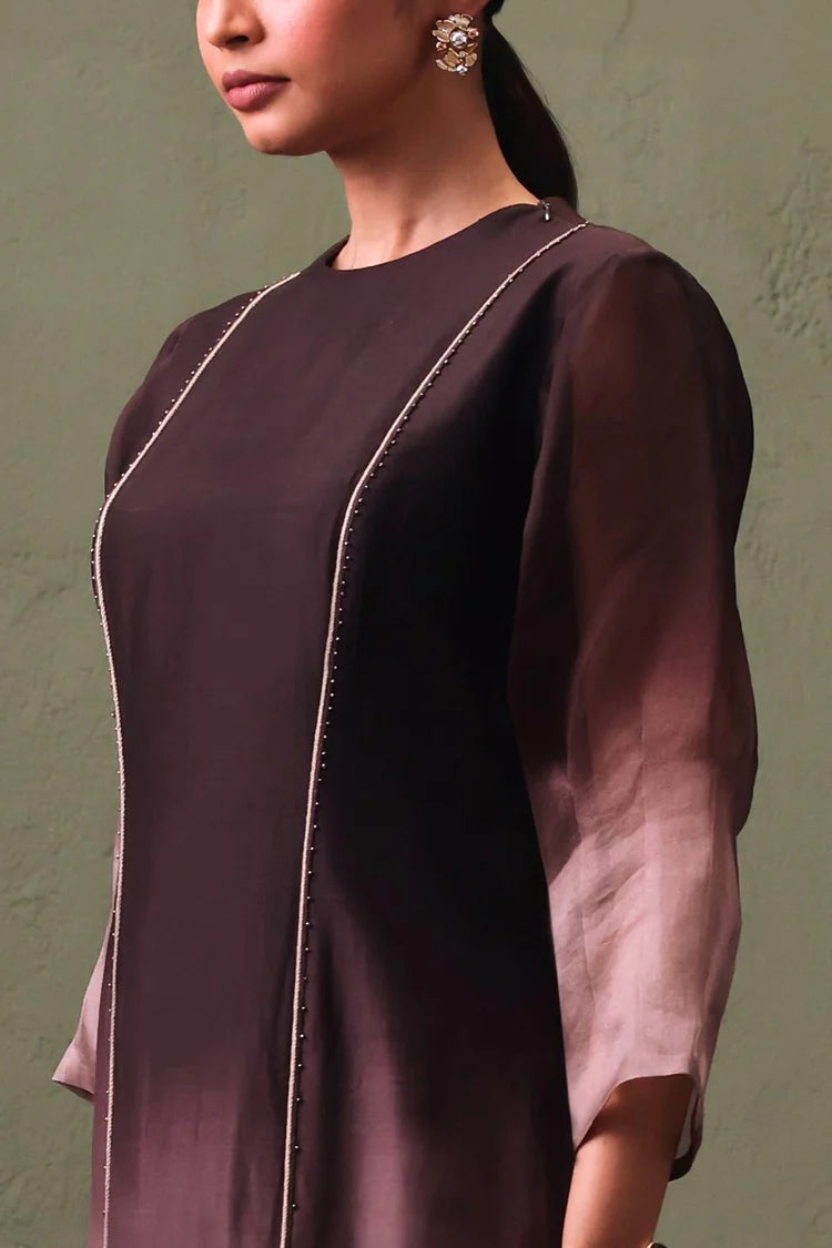 Ashen Glow Silk Dress