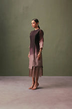 Ashen Glow Silk Dress