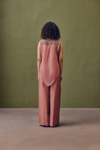 Silk Jumpsuit With Shrug