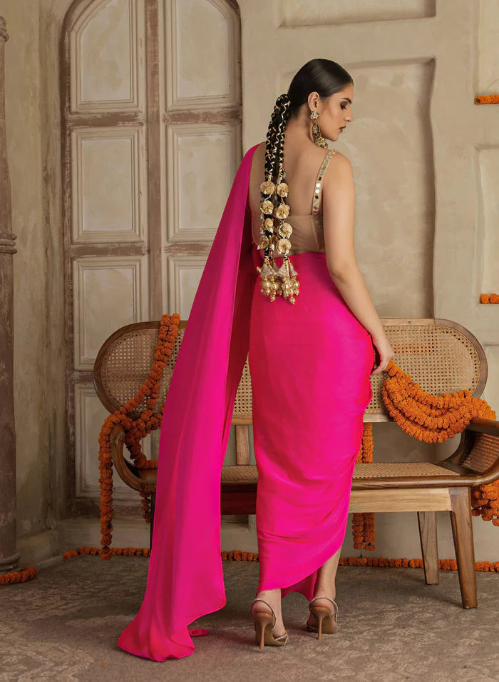 Uma Pre Drapped Corset Saree