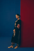 Brown Zardozi Velvet Suit