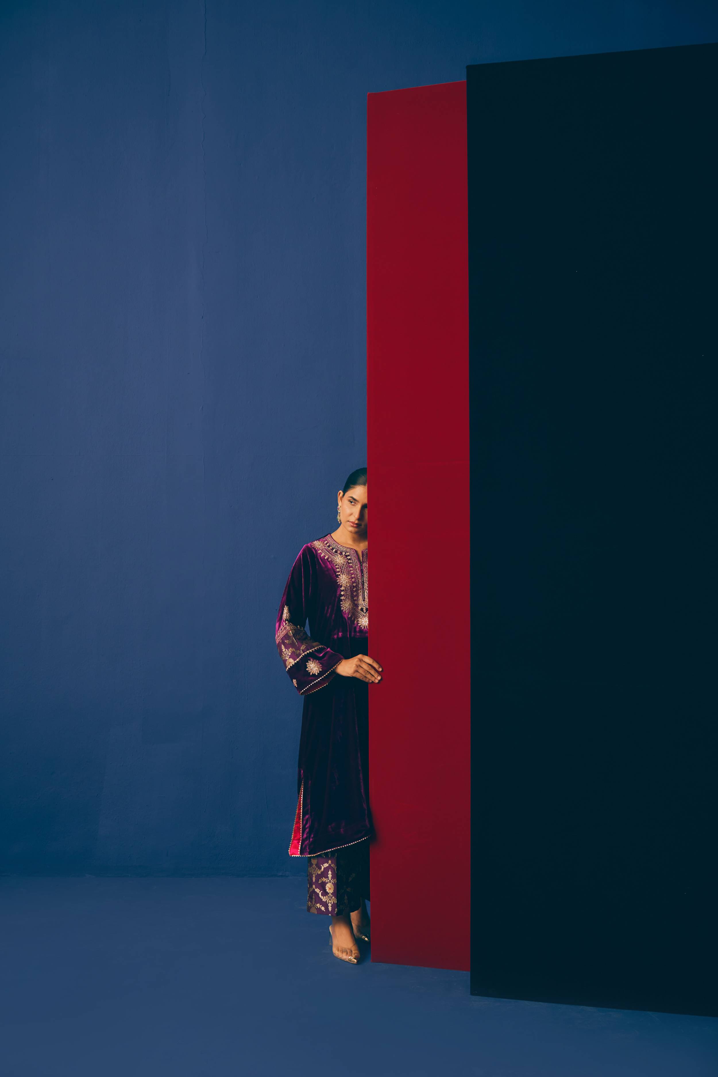 Purple Garnet Velvet Suit Secondary image