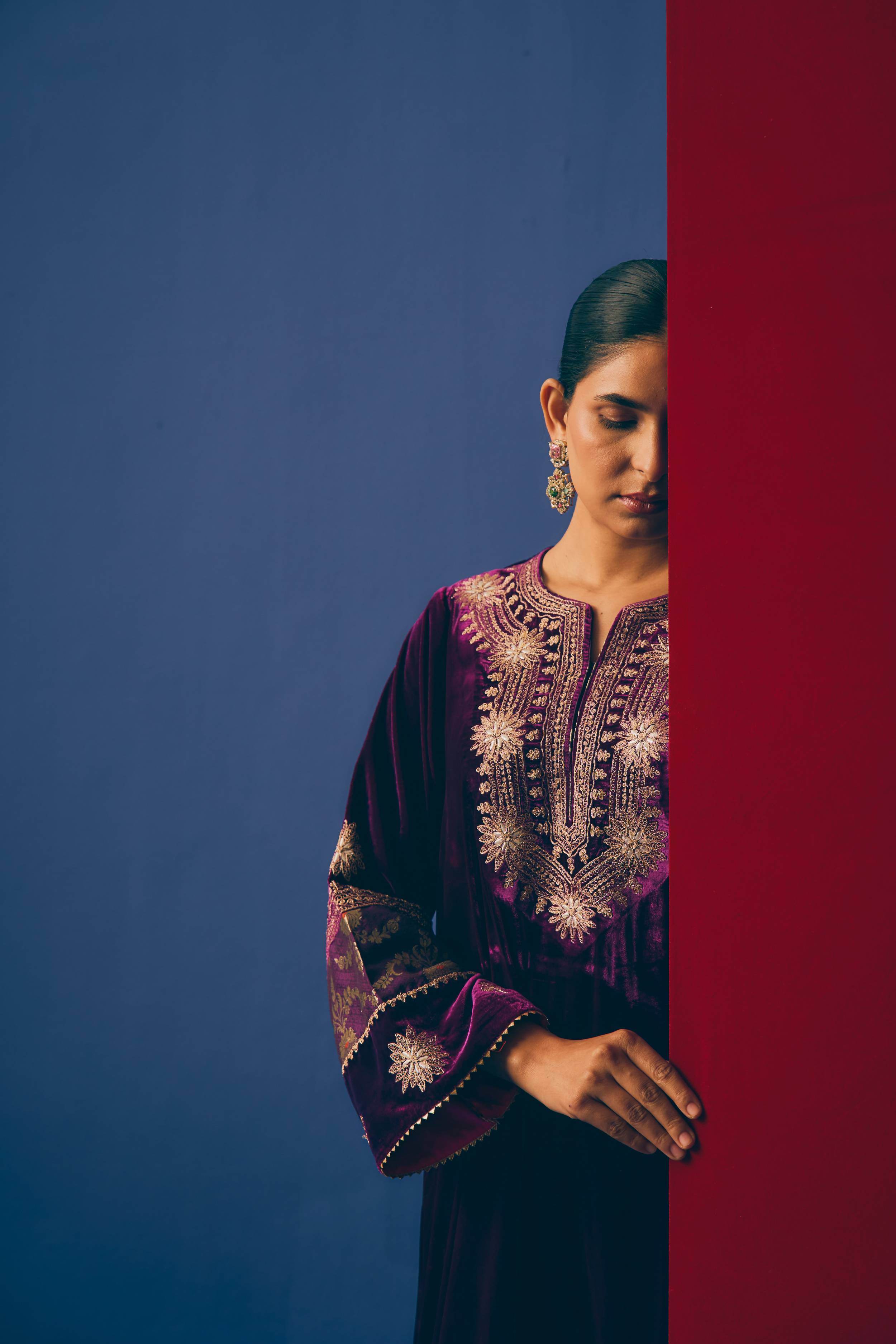 Purple Garnet Velvet Suit