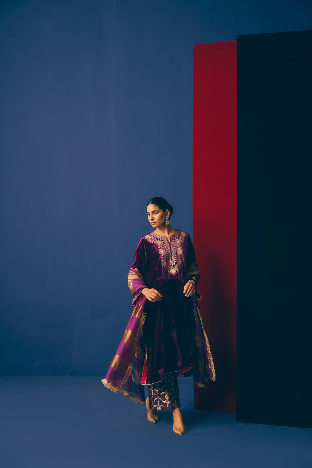 Purple Garnet Velvet Suit