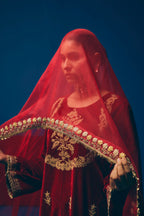 Ruby Embroidered Velvet Kurta Set