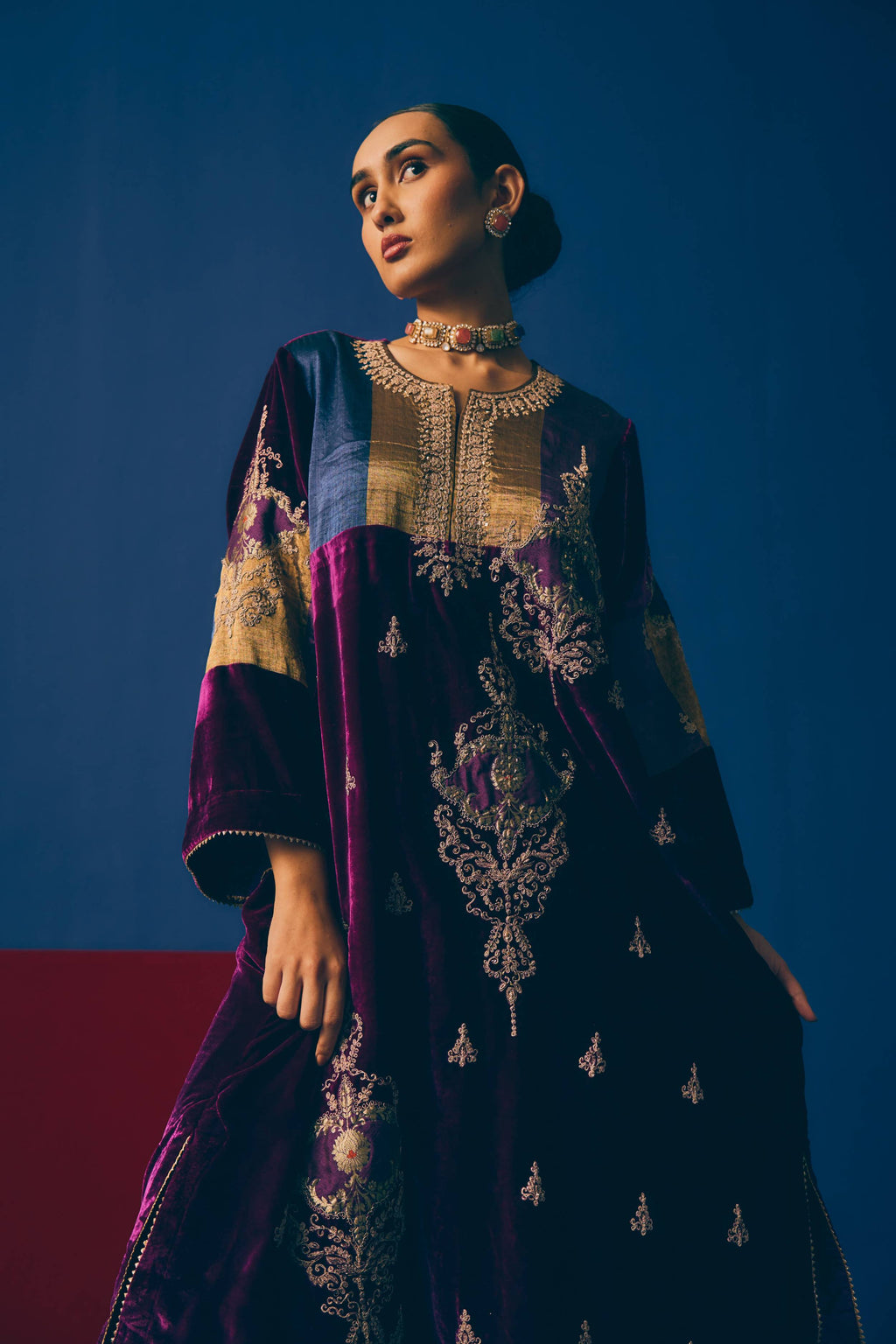 Jamuni Snowflake Velvet Suit