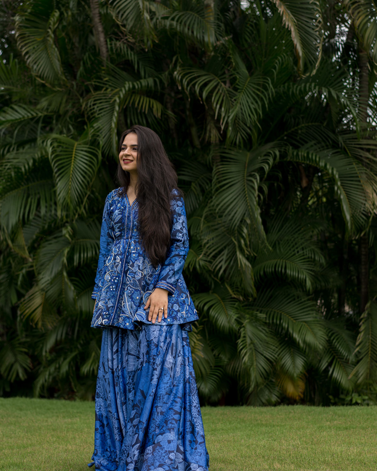 Blue Dreams Peplum Set