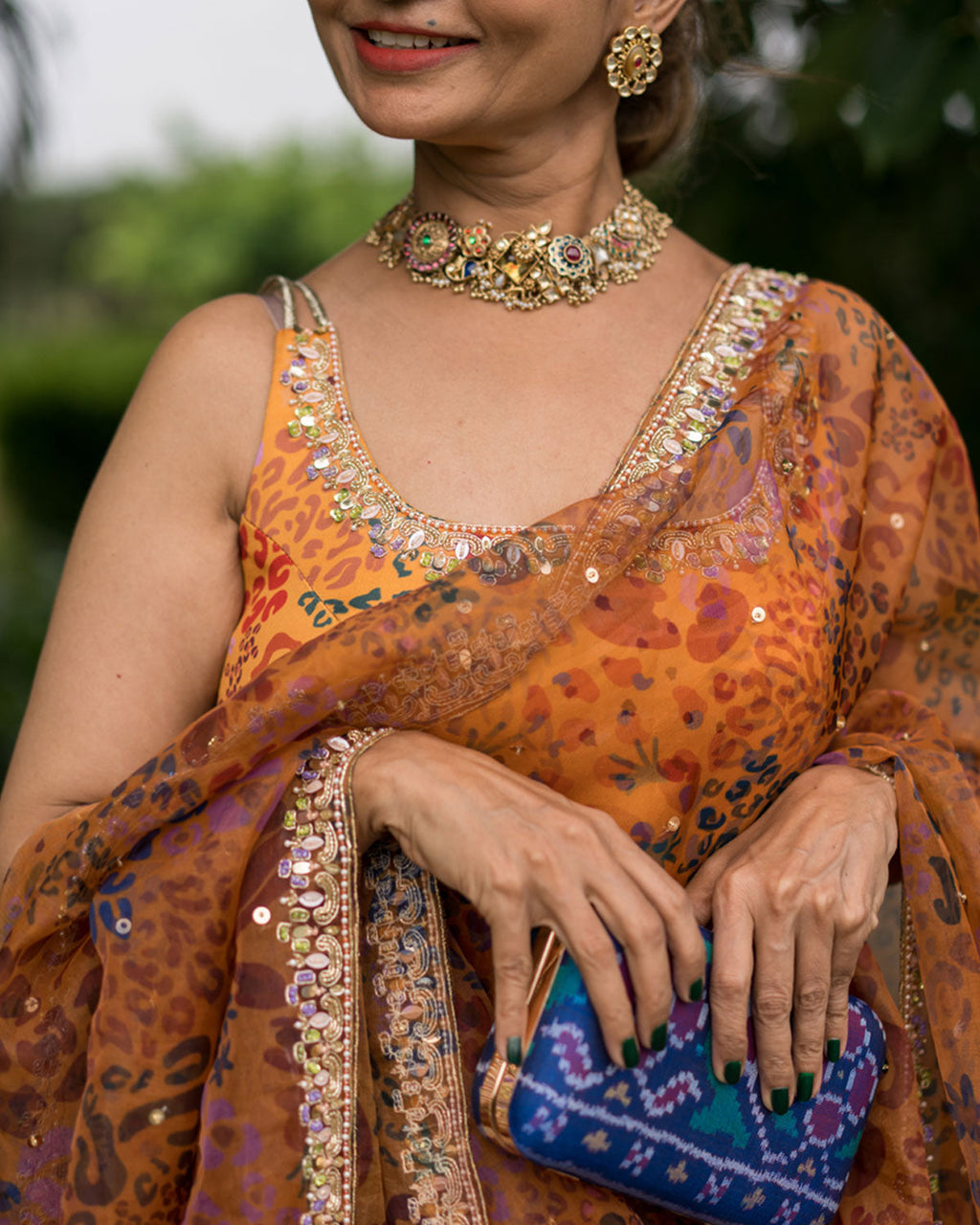 Mustard Floral Kurta Set