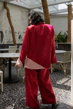 Two tone blazer set