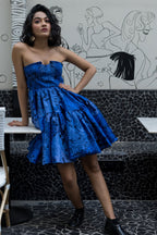jungle print tube dress