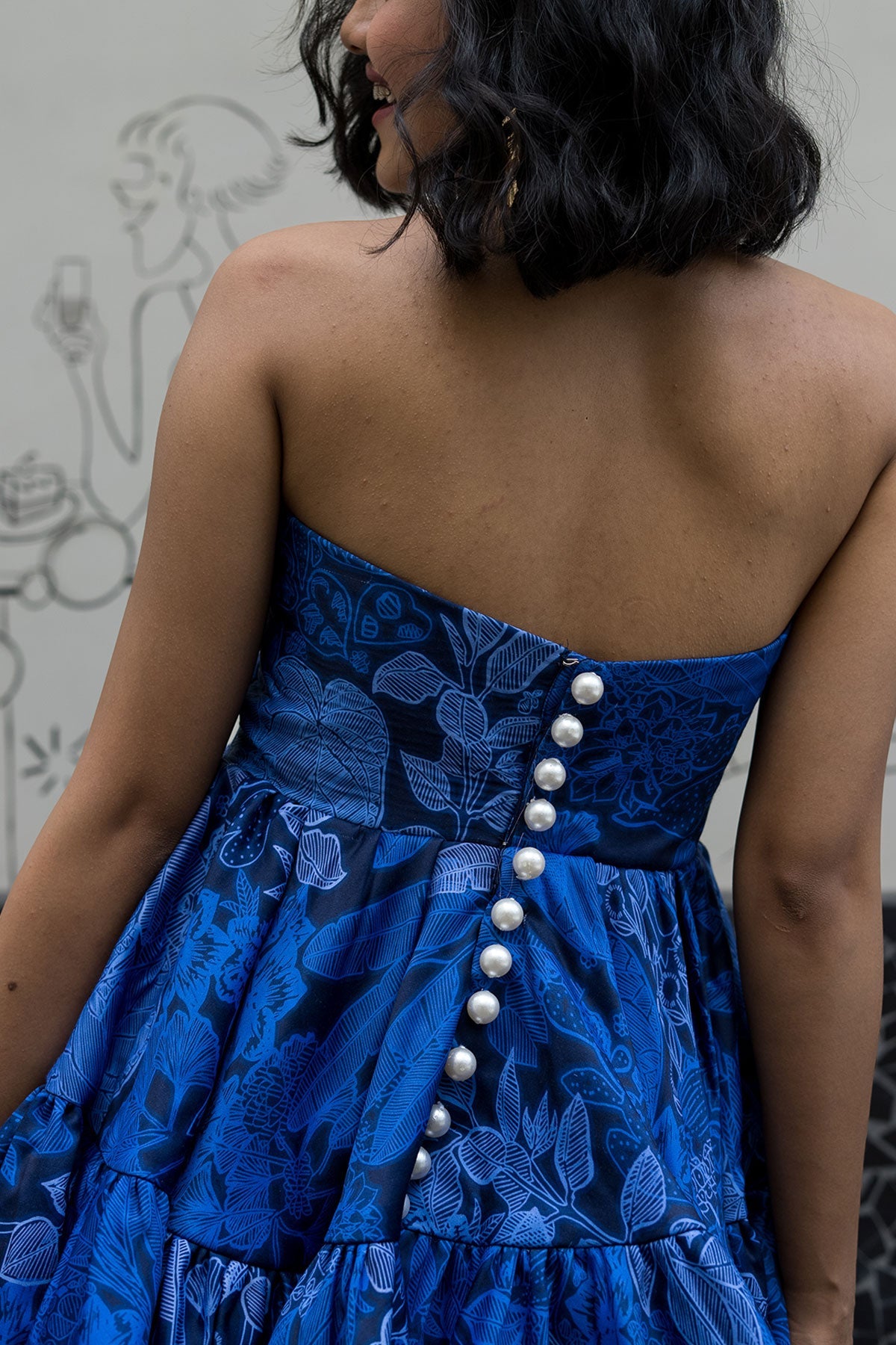 jungle print tube dress