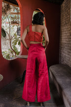 Abstract bhandani one shoulder and pants