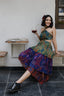 Fruit print halter neck dress