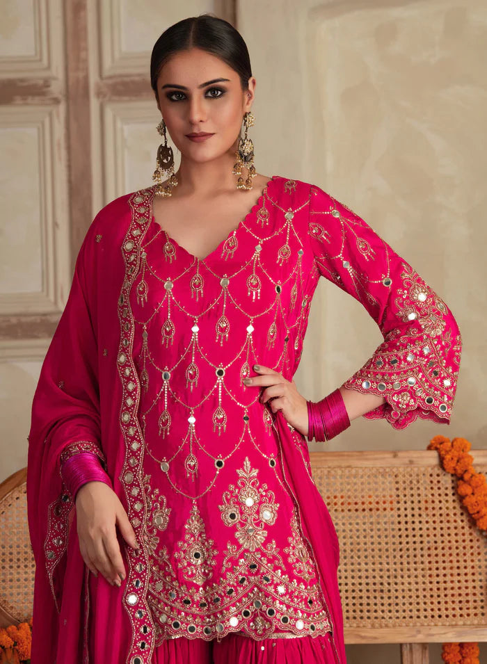 Vallia Mirror Work Sharara Set