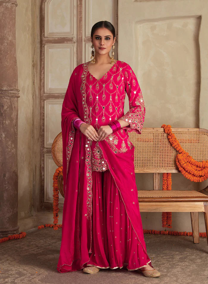 Vallia Mirror Work Sharara Set