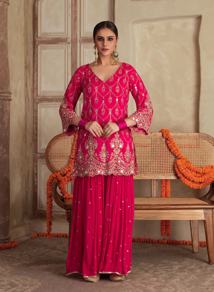 Vallia Mirror Work Sharara Set