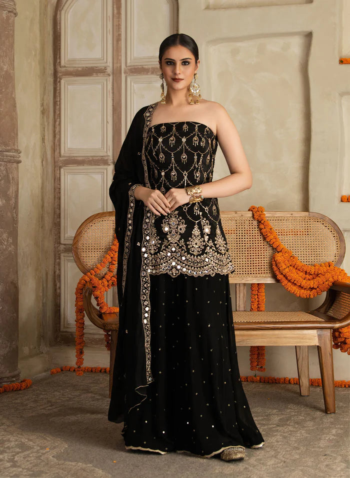 Vasanti Mirror Work Sharara Set