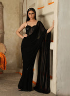 Vishaka Hand Emboried Cutdana Corset Saree