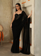 Vishaka Hand Emboried Cutdana Corset Saree