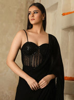 Vishaka Hand Emboried Cutdana Corset Saree