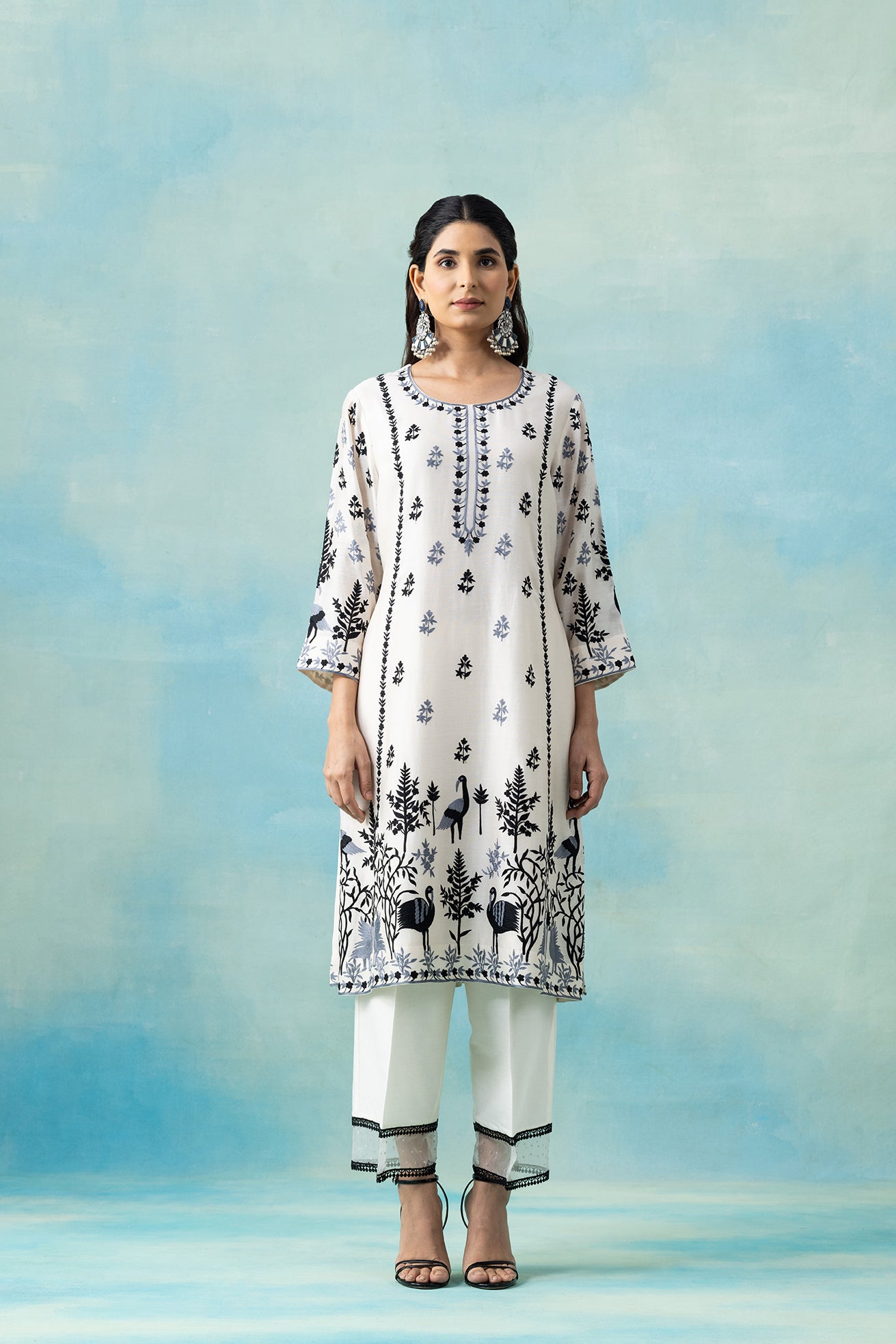 Noir Garden Kurta Set