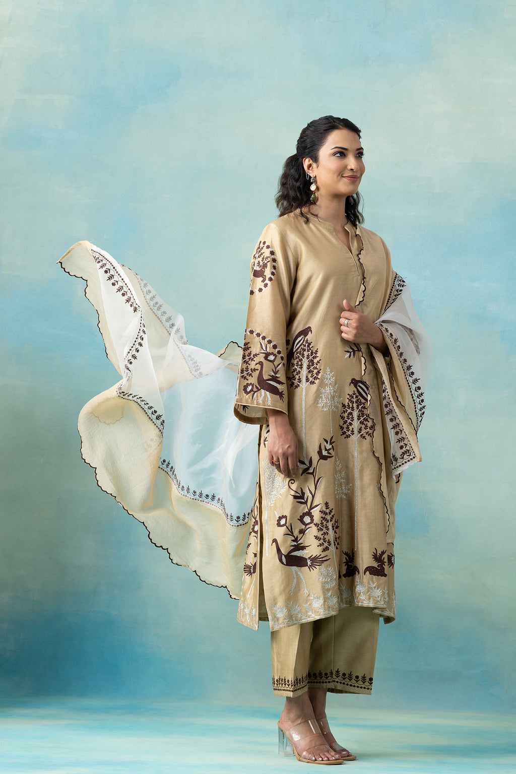 Heritage Peacock Kurta Set