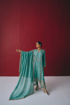 Firozi Guldasta Kurta Set
