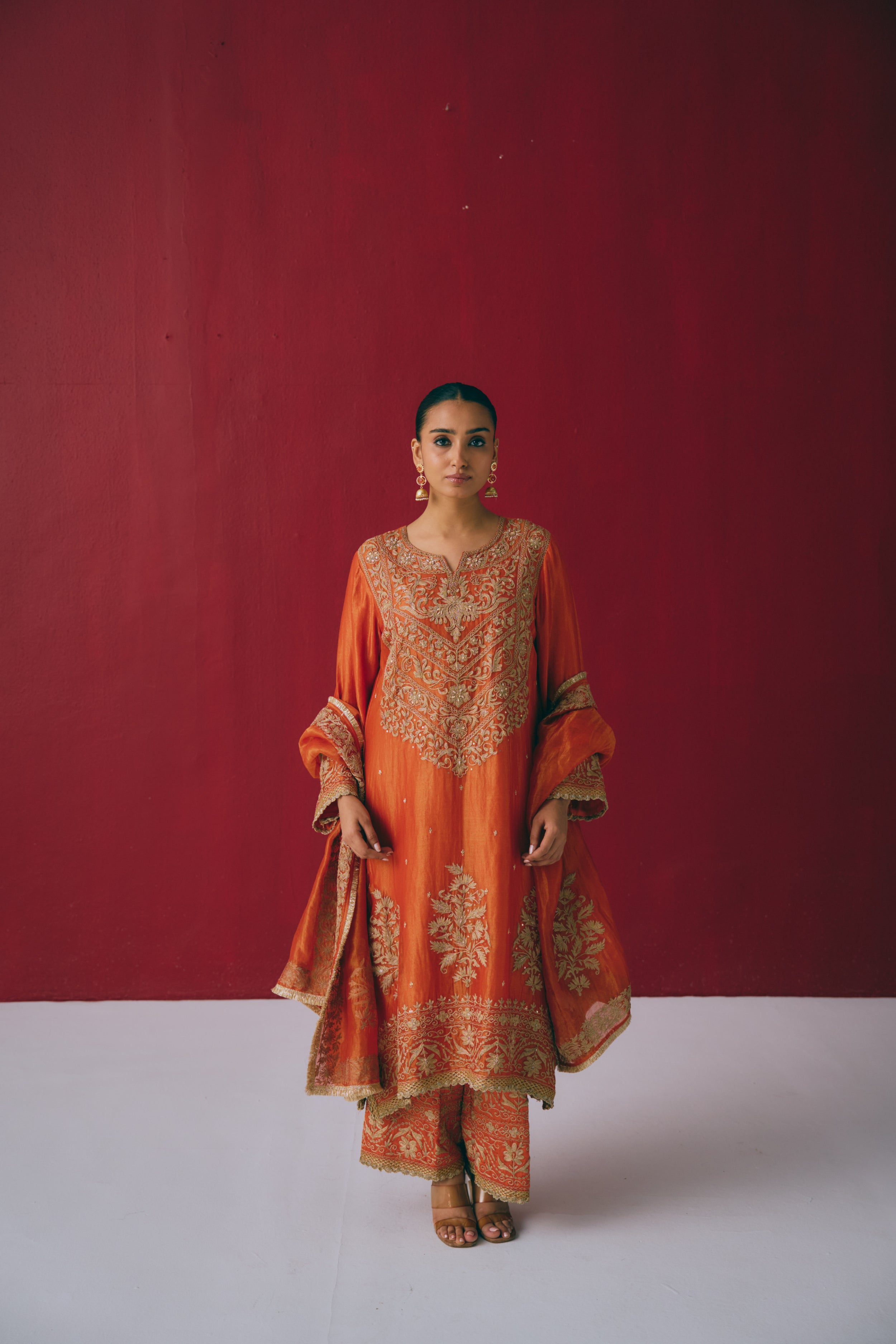 Narangi Dori Anarkali Set Main image