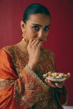 Narangi Dori Anarkali Set