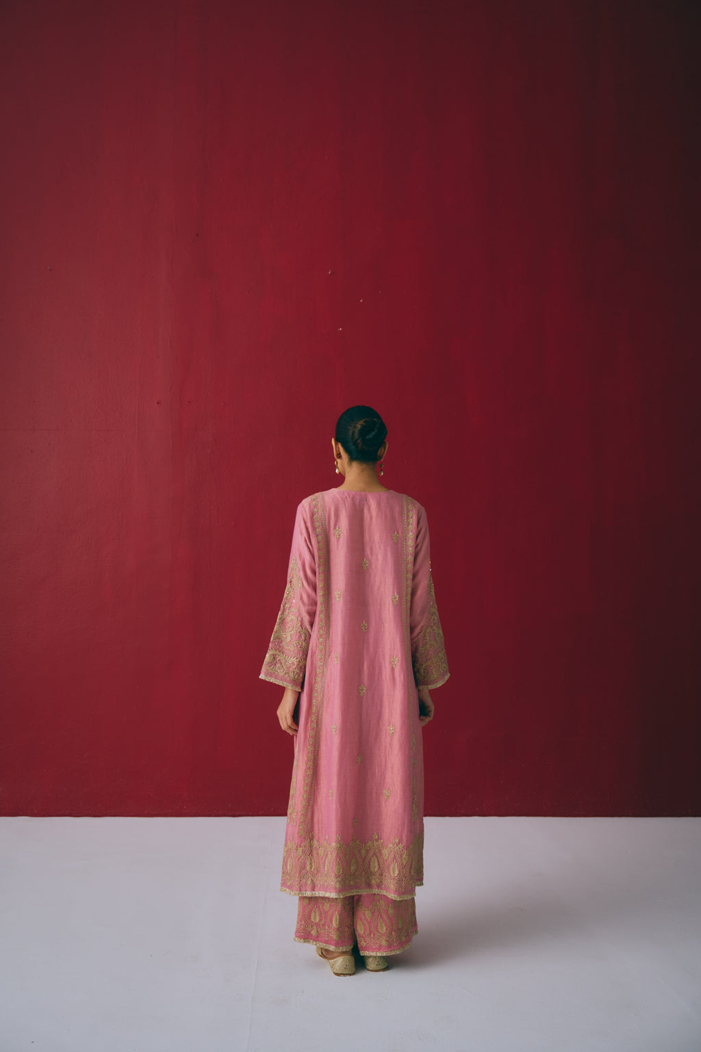 Gulabi Zardozi Palazzo Set