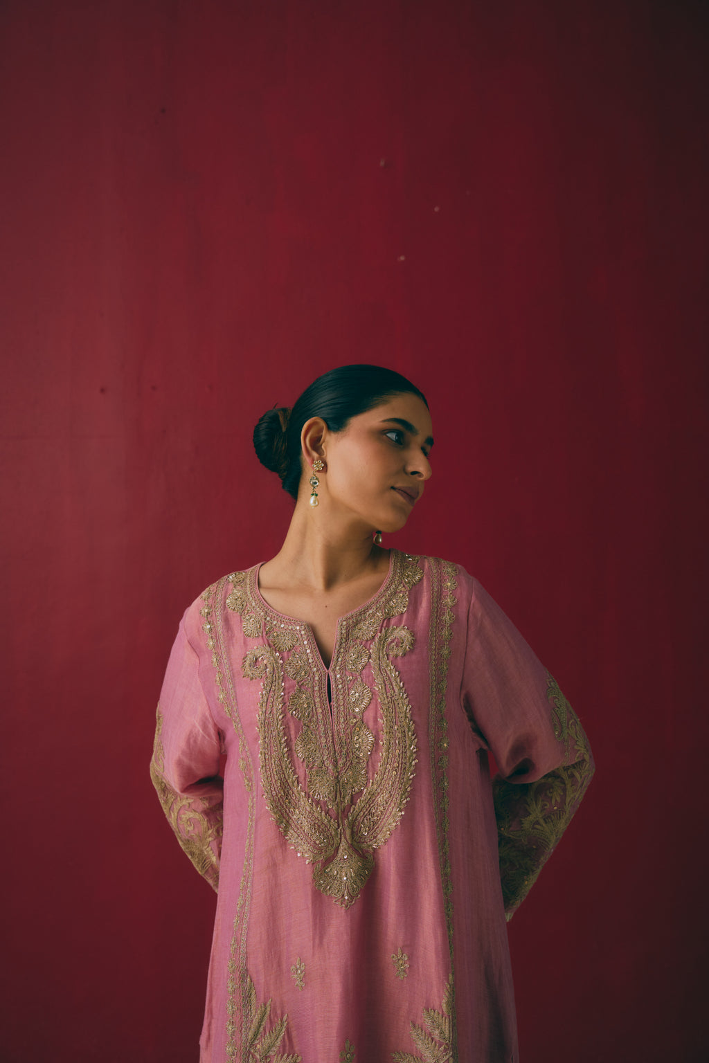 Gulabi Zardozi Palazzo Set