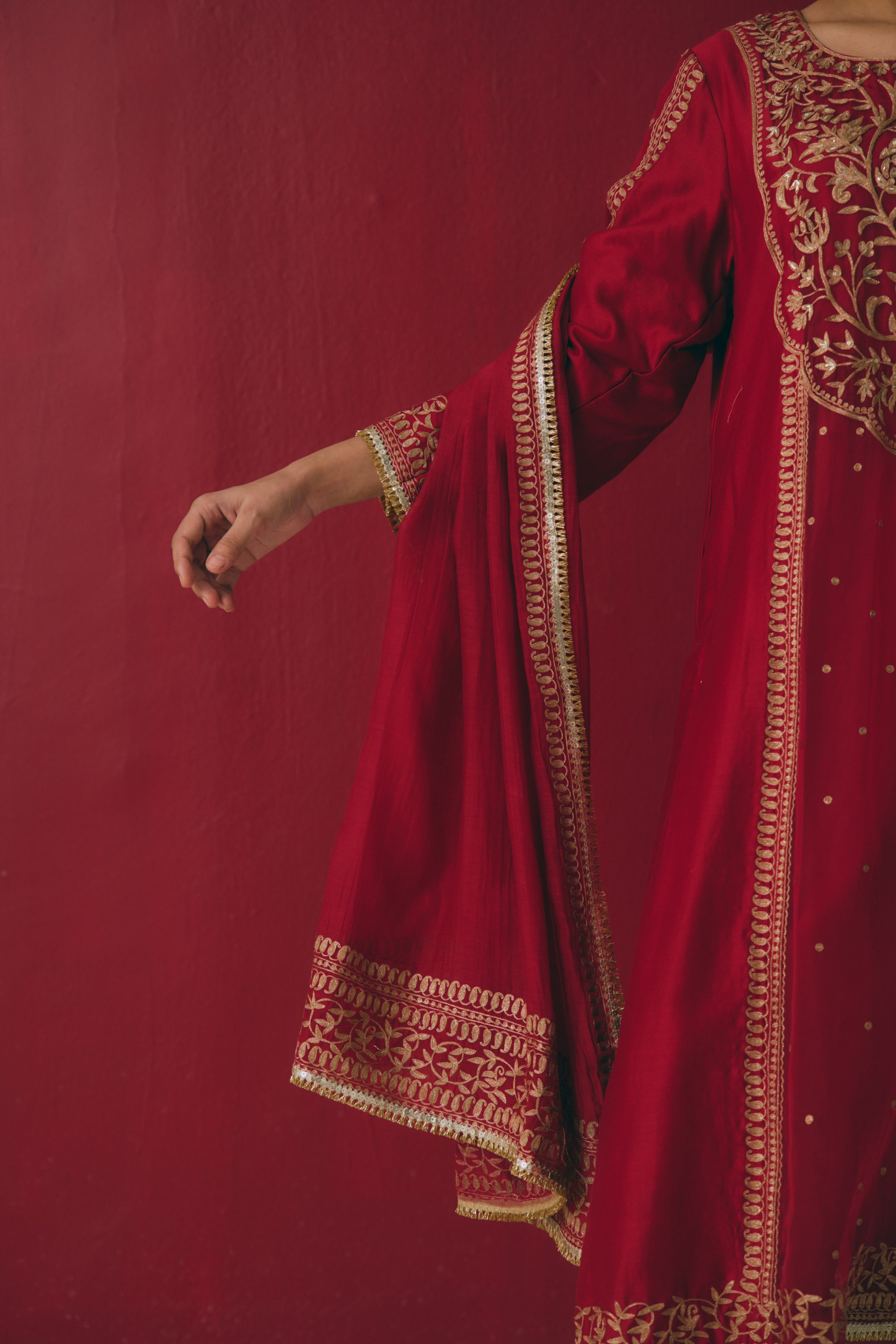 Laal Gulbaagh Kurta Set