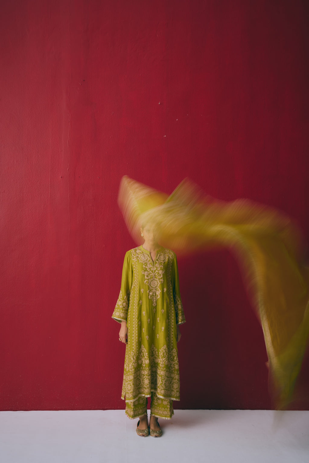 Zaitoon Dabka Anarkali Set