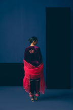 Purple Leur Velvet Kurta Set